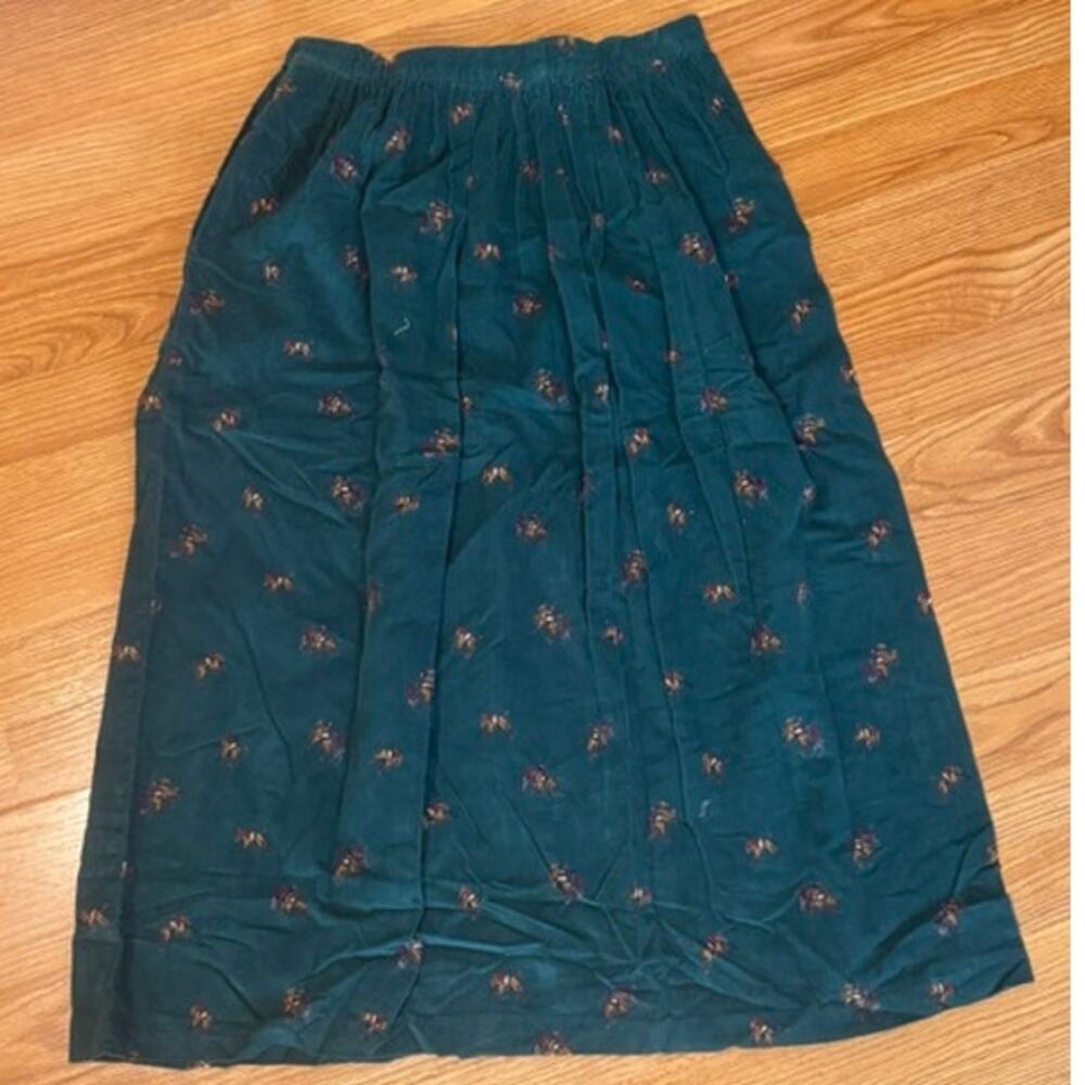 Vintage Fenwick Green Corduroy Embroidered Equestrian Polo Player 12